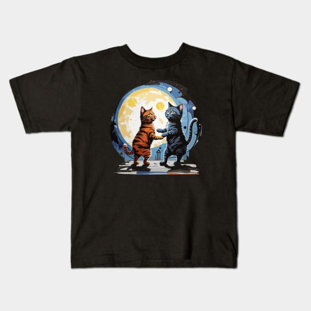 Cute Cats Kids T-Shirt by CatCoconut-Art